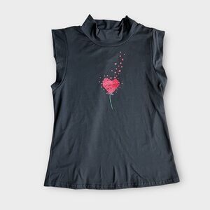 SHEIN Heart Flower Batwing Sleeve Top